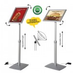Display menu flexibil iluminat